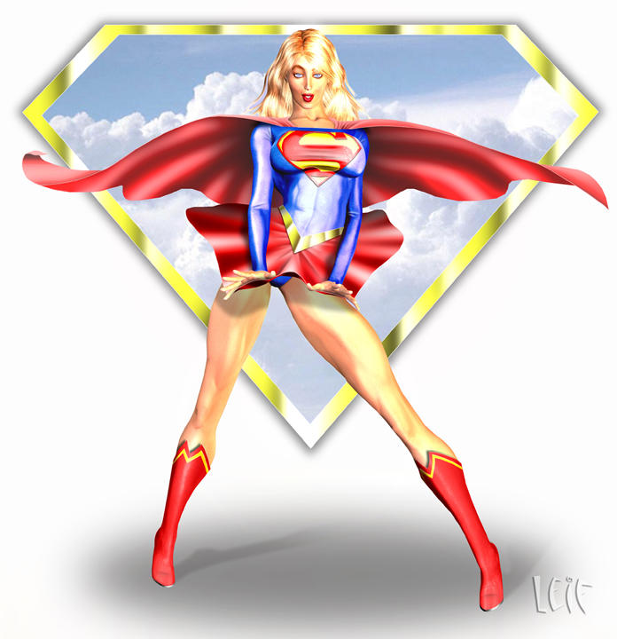 Supergirl pin-up