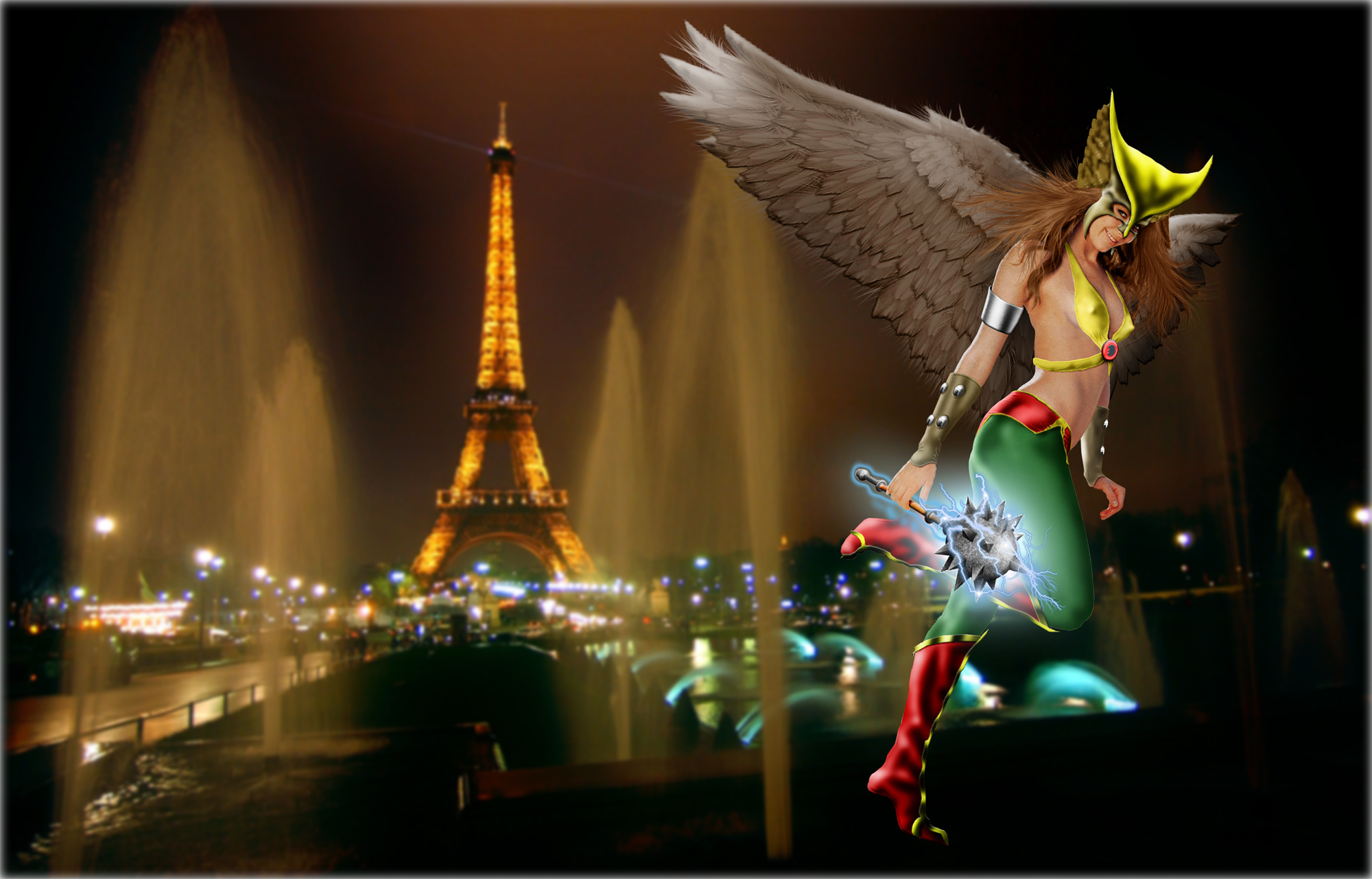 Hawkgirl in Paris