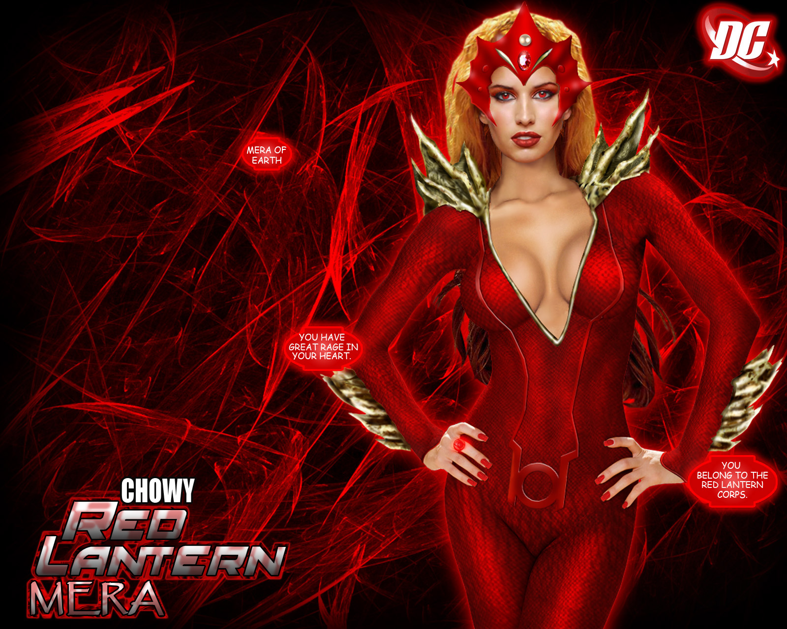 Red lantern mera