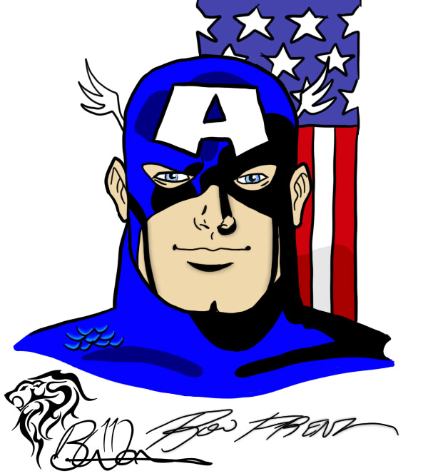 Captain America (After Ron Frenz sketch)