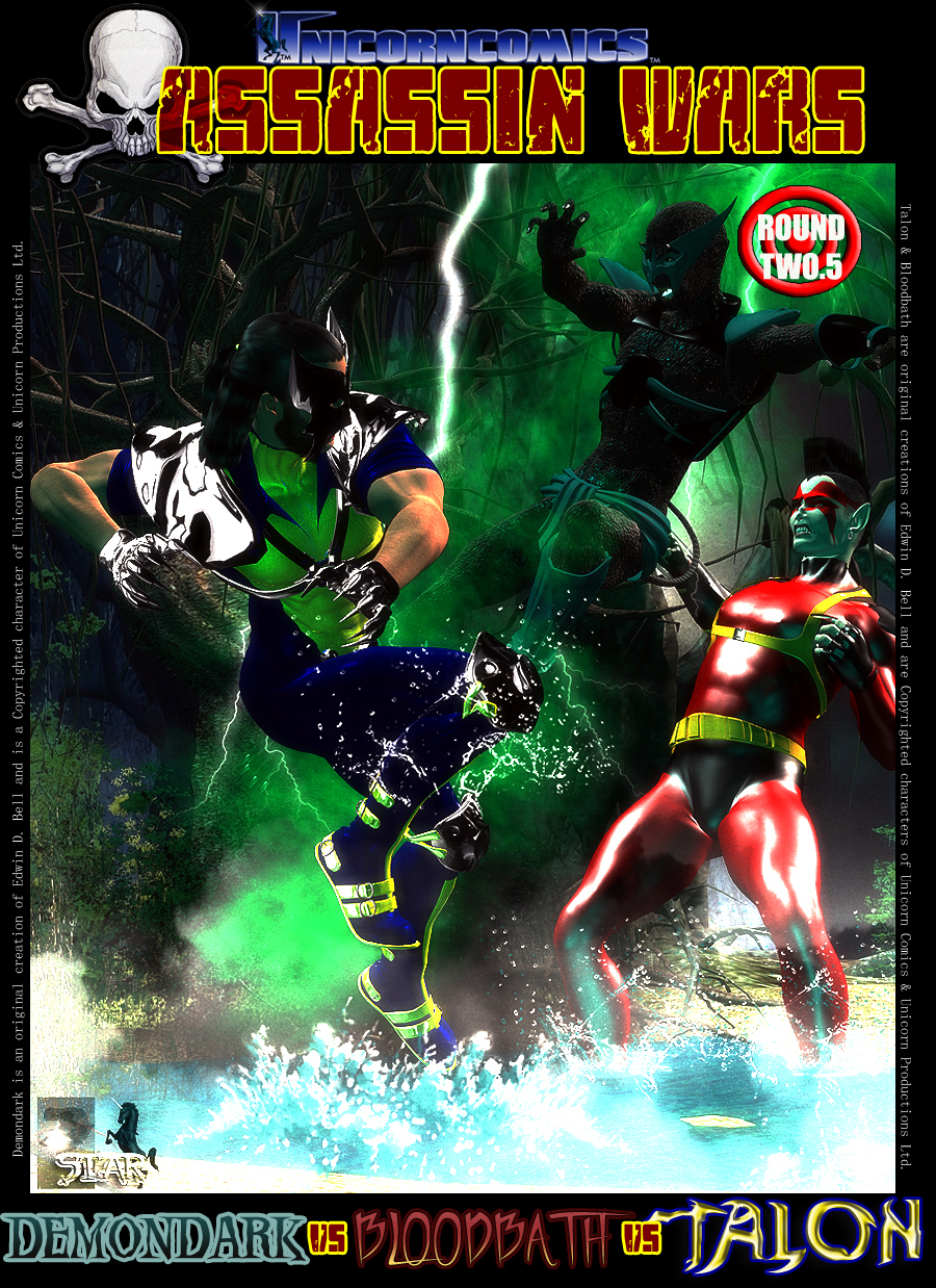 Unicorn Comics Assassin Wars Rd2.5 - Bloodbath vs Talon vs Demondark