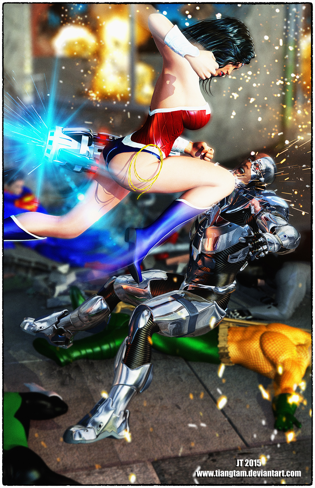 Wonder Woman v Cyborg