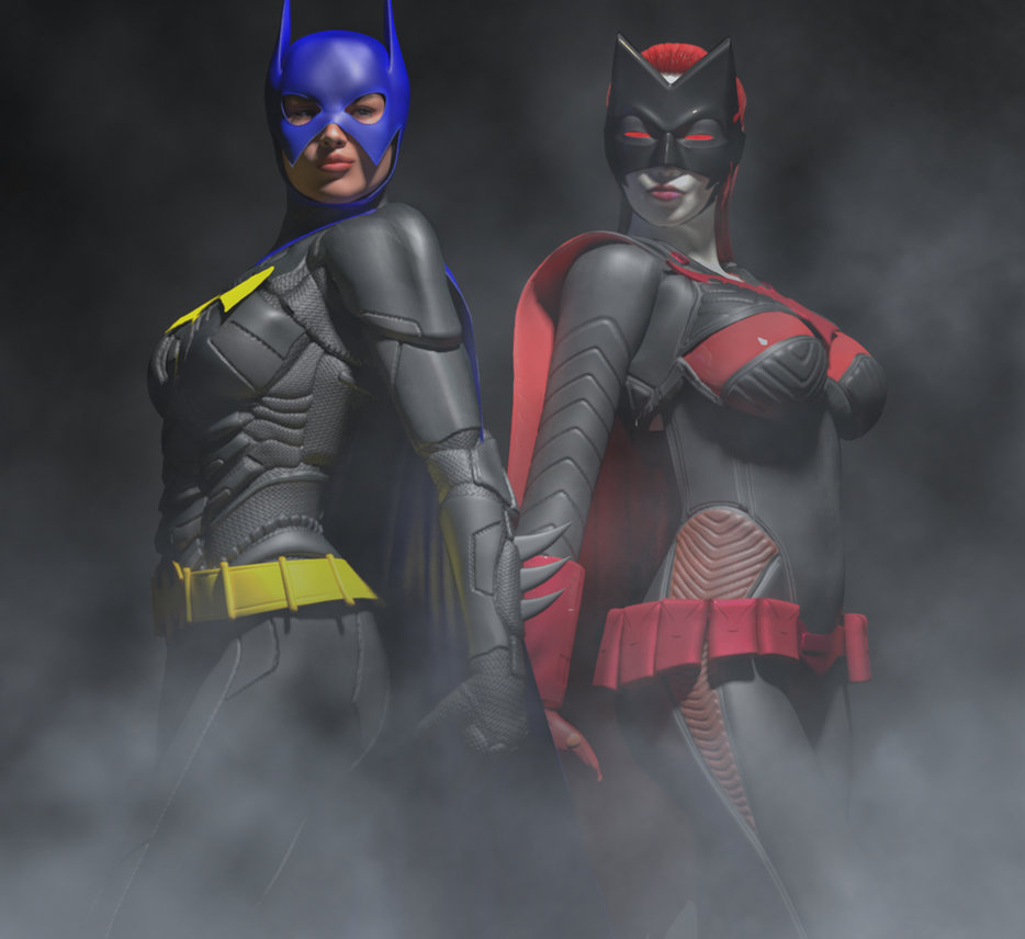 Batwoman and Batgirl