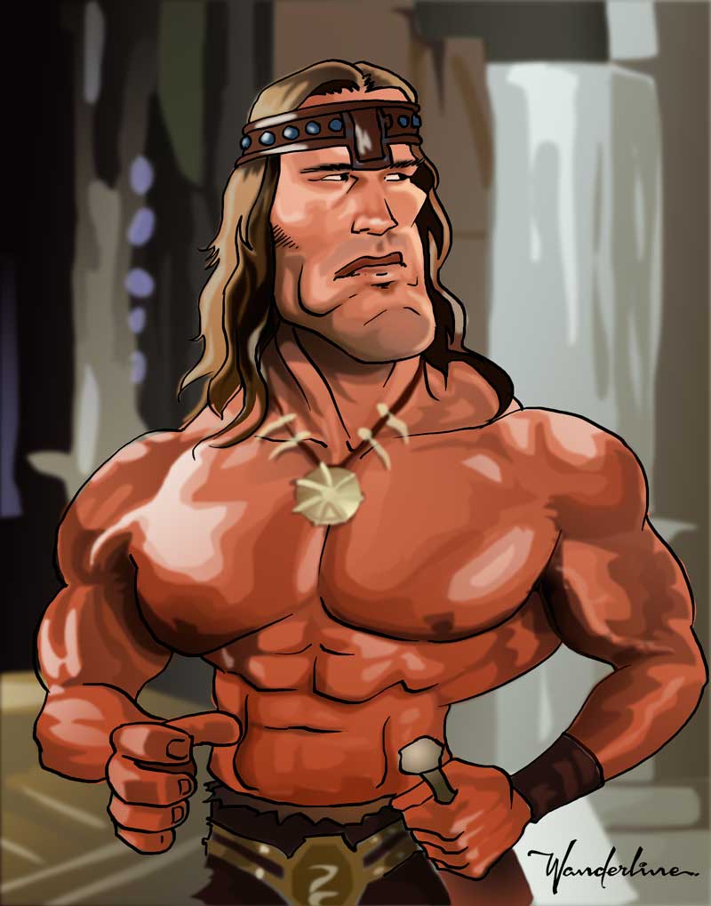 Conan - Schwarzenegger caricature