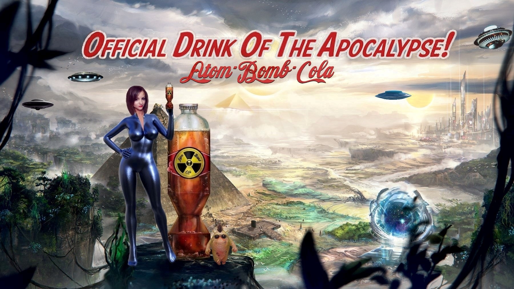 Atomic Bomb Cola Official Drink of The Apocalypse 