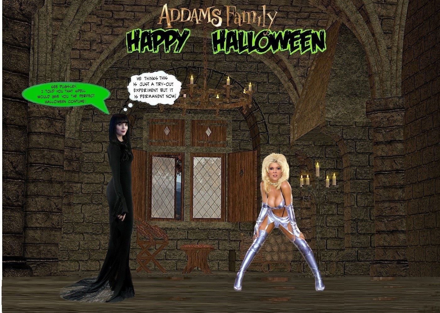  Happy Halloween Wednesday & Pugsley Adams (Getting Ready)