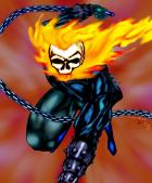 Ghost Rider by Thayne, colors by me.