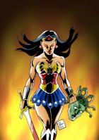 Wonder Woman slays Medusa