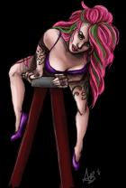 Punk ladder girl