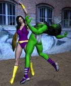 Power princess vs. she Hulk