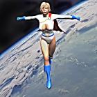 power girl in space