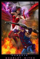 HAWKEYE and SCARLET WITCH