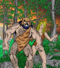 Caveman Wildcat (colorized)