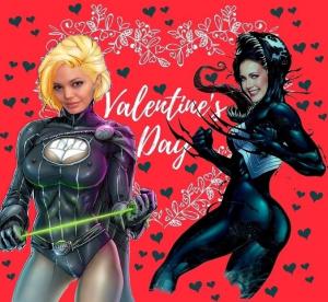 BAD Valentine: Black Lantern Powergirl & She-Venom