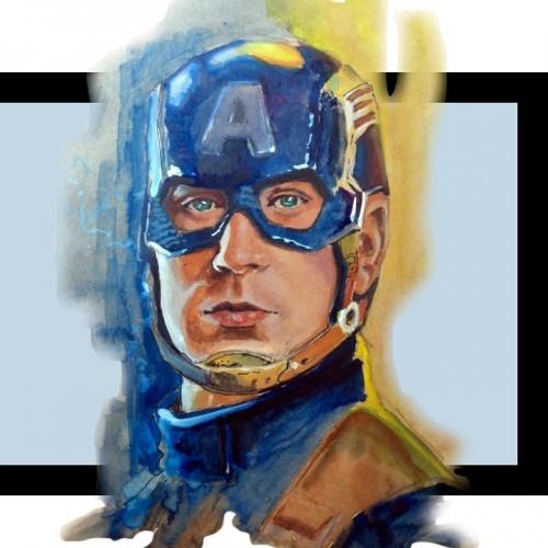 Captain America - Watercolor