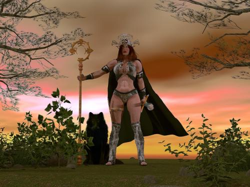 tal lana warrior witch and her wolf scagg