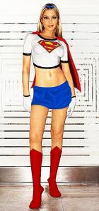 Supergirl--(White Costume) Pinup