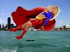Supergirl in flight