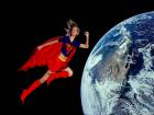 Supergirl in space