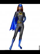 Spandex clad Batgirl.