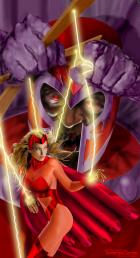 HM/C2F Crossover: Magneto controlling the Scarlet Witch by Tazman and MysticMorgan