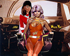 Electra Woman and Dyna Girl by Miss Vee and BikerBot