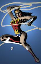 Wonder Woman lassoing