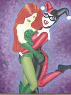 Bossom Buddies: Harley & Ivy on Canvas
