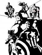 Avengers BW