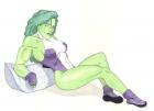 She-Hulk reclining