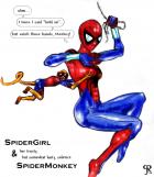 Spidergirl and Spidermonkey by DM711 Colored By Wasmith
