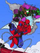 Spidy & Gobby by Ubald colored by Shocking_Rom