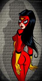 SPIDER-WOMAN by VL . . . Inked and colored by KER1