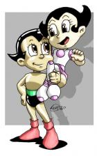 Astroboy and lil sis.