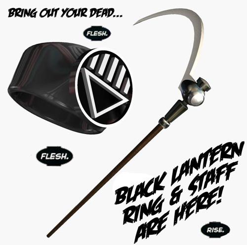 Black Lantern Ring & Nekron's Staff Black Lantern Ring & Nekron's Staff