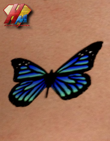 colorful butterfly tattoo. colorful butterfly tattoo!
